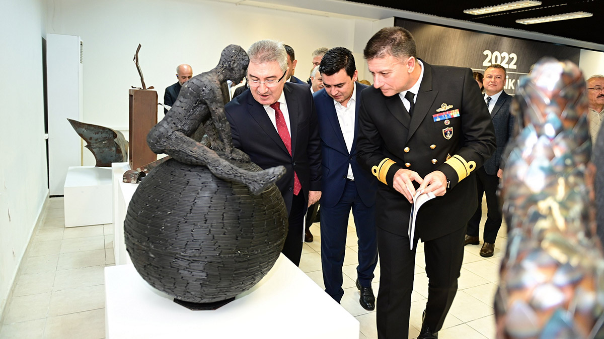 Çelik ve Yaşam Heykel Yarışması sergisi açıldı