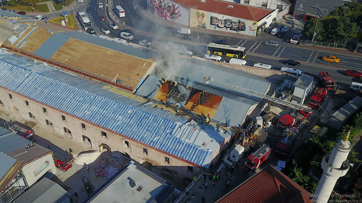 Haliç Tersanesi'nde yangın