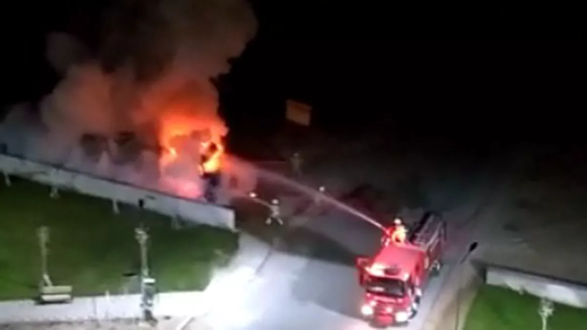 Kırıkkale'de park halindeki tanker yandı