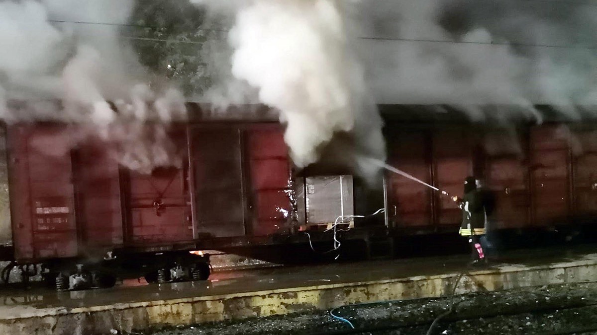 Osmaniye'de tren vagonunda yangın