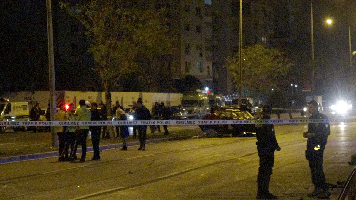 Otomobilin taklalar attığı anlar kamerada