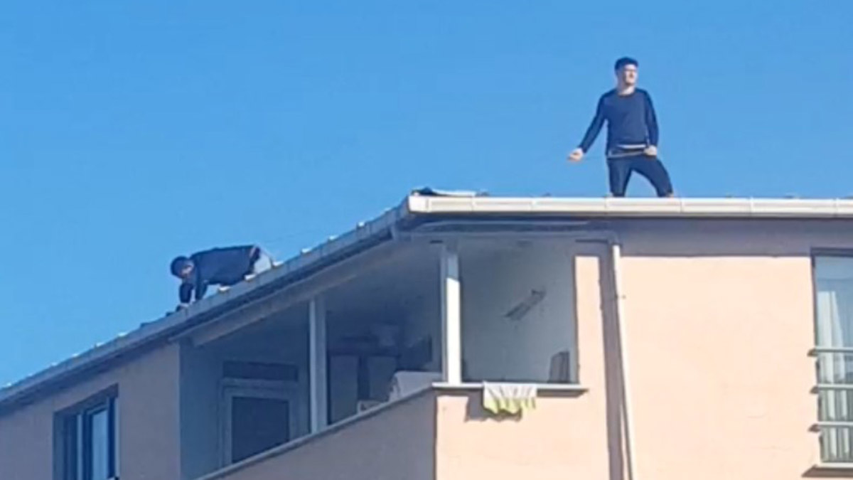 İpli çatı tamiri korkuttu