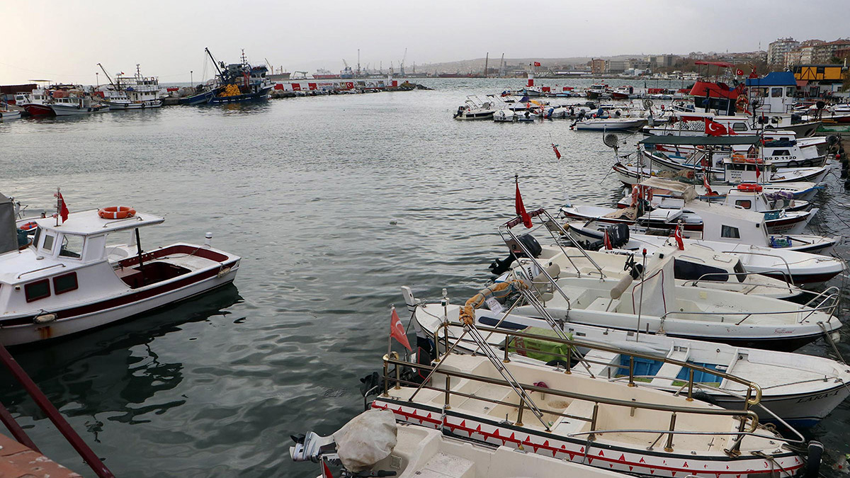 Tekirdağ'da lodos; gemiler demir attı