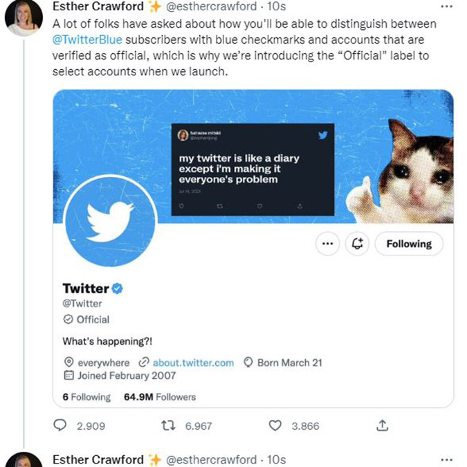 Twitter'a Resmi etiket özelliği geliyor