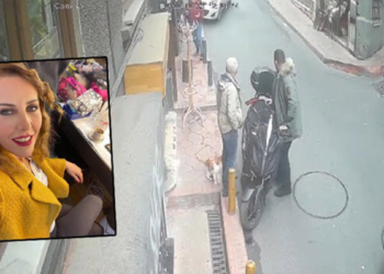 Beyoğlu'nda oyuncu Ayten Soykök'ün geçirdiği kaza kamerada