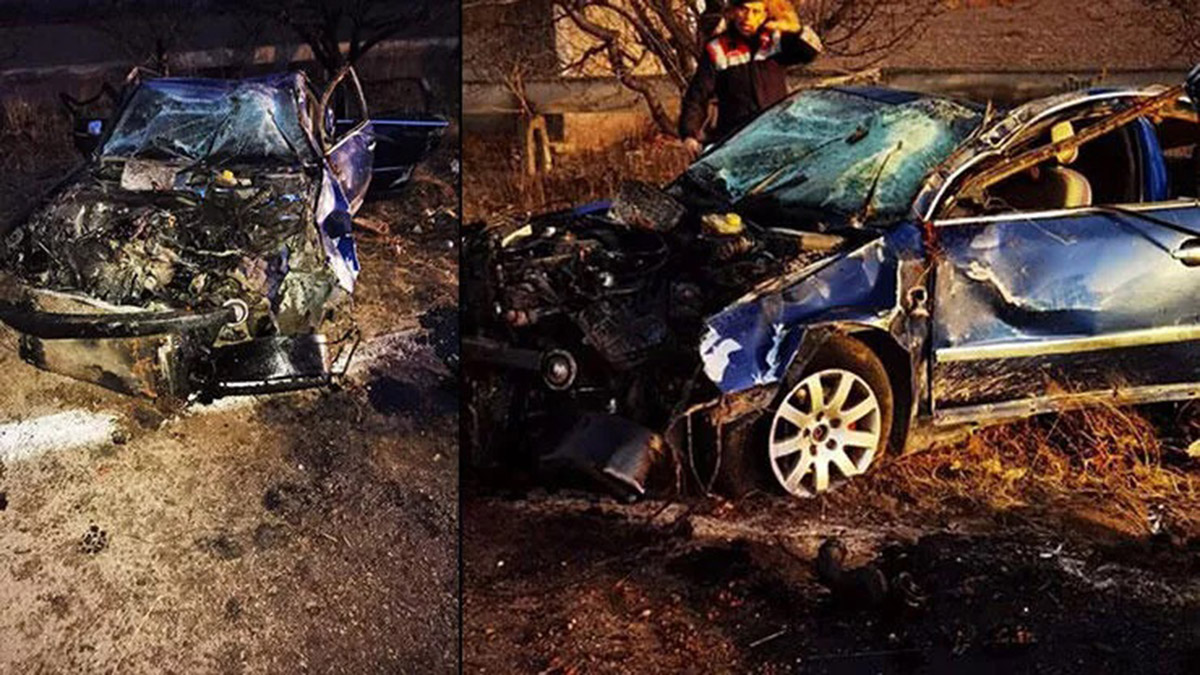 Isparta'da takla atan otomobil hurdaya döndü: 2 ölü