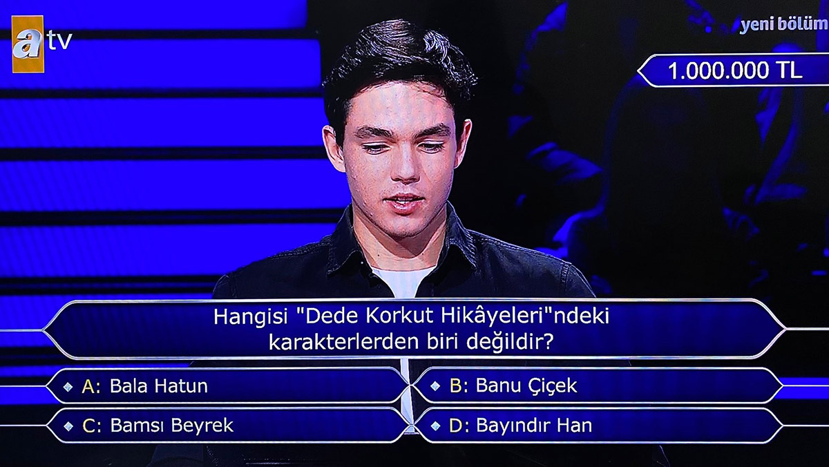 Kim Milyoner Olmak İster'de 1 milyonluk sorunun cevabı