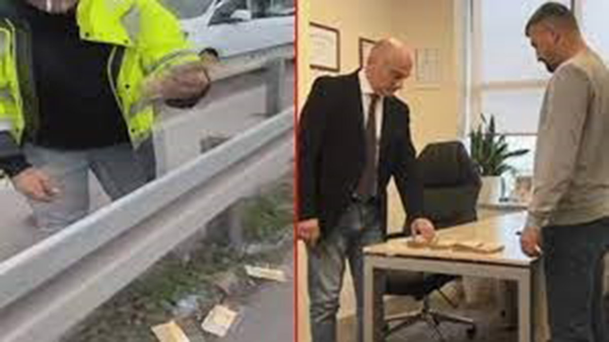 Kuryenin düşürdüğü paranın 20 bin Euro'su bulundu 