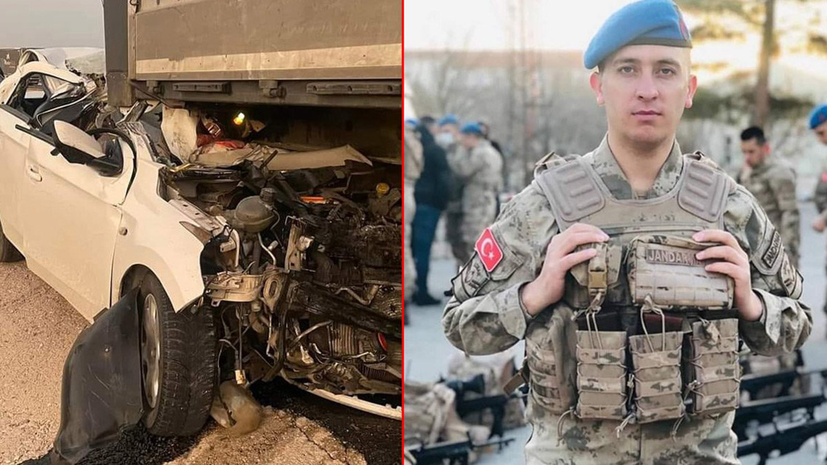 Otomobille TIR'a çarpan uzman çavuş kurtarılamadı