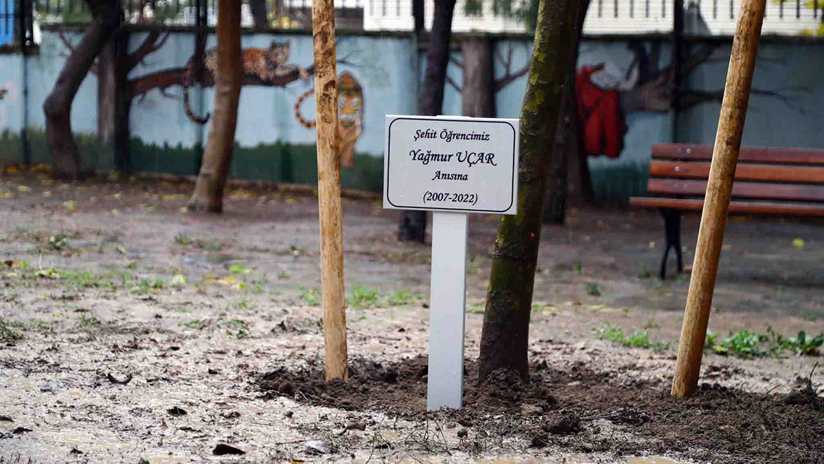 Terör saldırısında ölen Yağmur’un anısına fidan dikildi