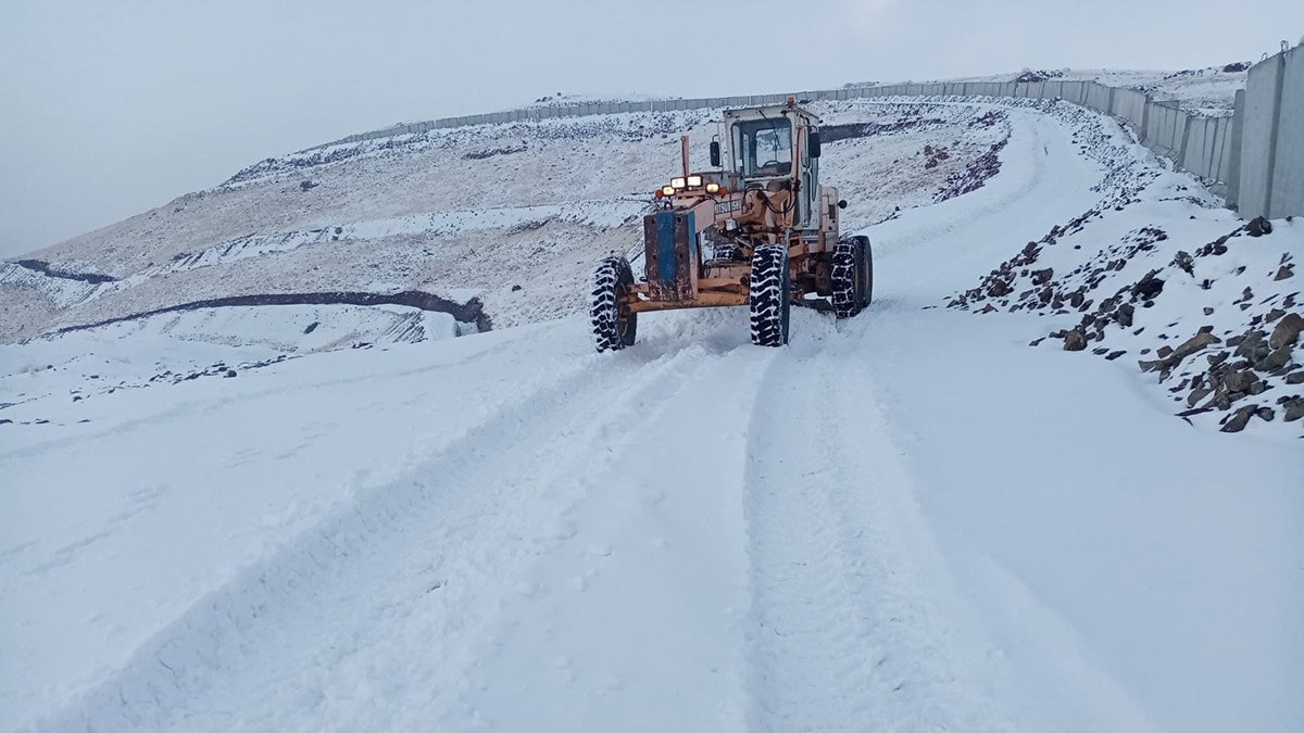 Van'ın Saray ilçesinde kar etkili oldu