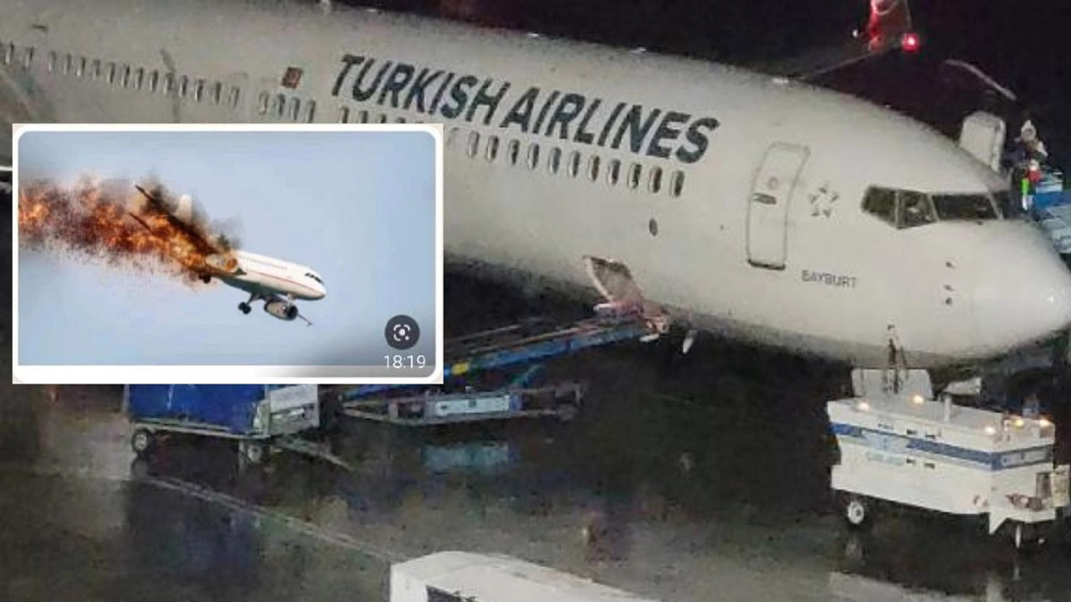 Yolculara 'havada yanan uçak fotoğrafı' gönderdi