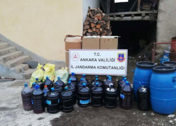 Ankara'da 2 bin litre sahte içki ele geçirildi