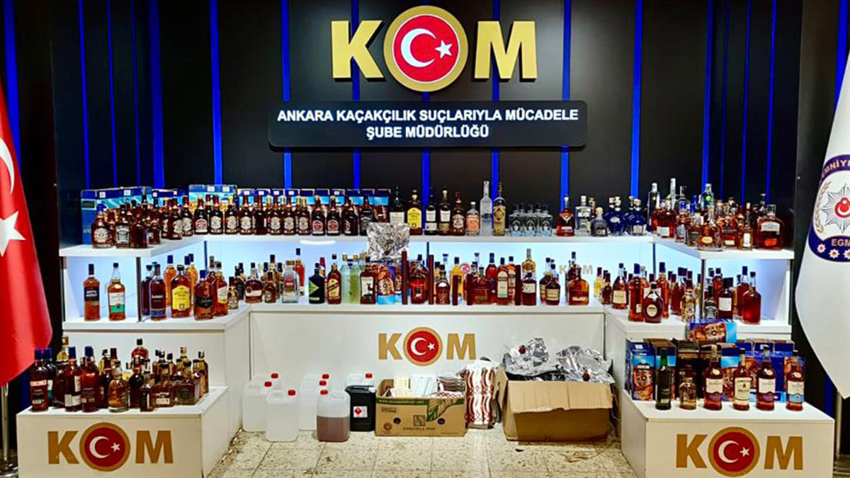 Ankara'da sahte içki operasyonu; 4 gözaltı