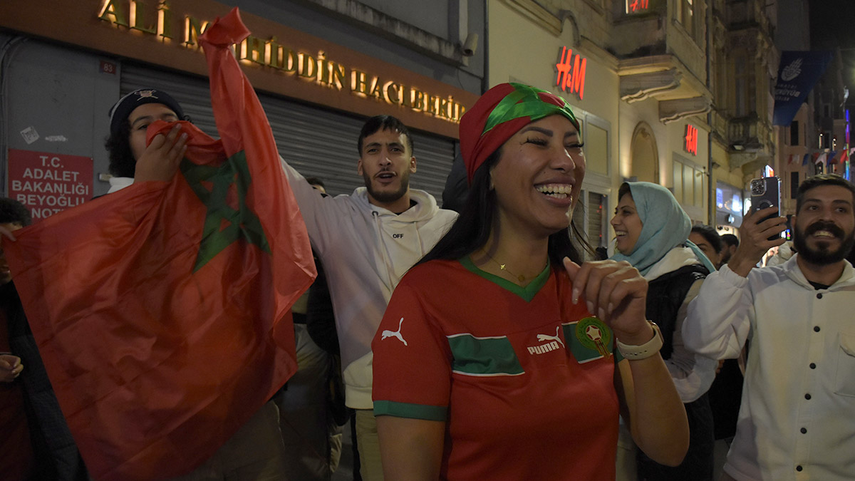 Faslılar çeyrek final sevincini kutladı