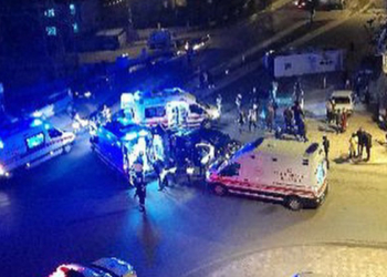 Malatya'da işçi servisi ile otomobil çarpıştı: 13 yaralı