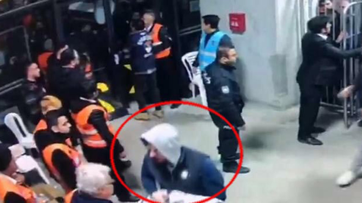 İşaret fişeğini stada sokan şüphelinin görüntüleri çıktı