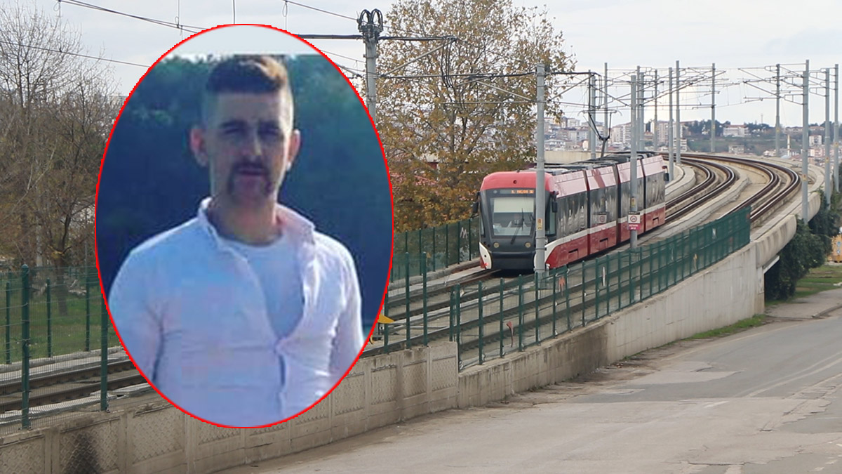 Raylarda hareketsiz yatan kişiye tramvay çarptı