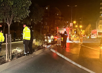 Otomobil kontrolden çıkarak aydınlatma direğine çarptı kaçtı
