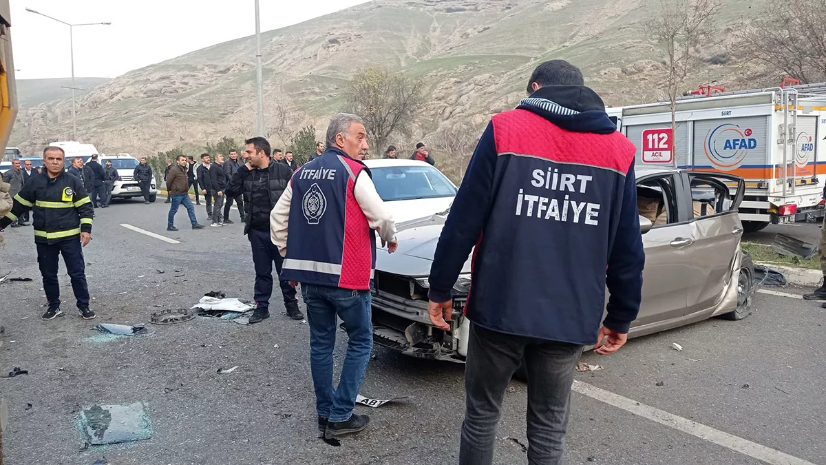 Siirt'te zincirleme kaza; 5 yaralı