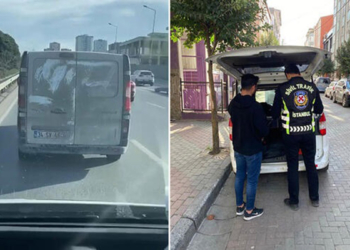 Ambulansa yol vermeyen minibüse ceza