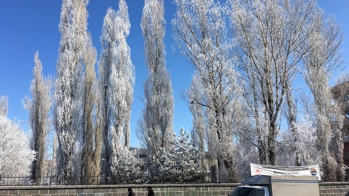 Ardahan buz kesti; eksi 24,8 derece