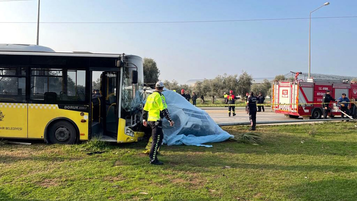 Belediye otobüsü ile cip çarpıştı: 1 ölü, 4 yaralı
