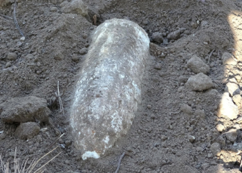 Çanakkale'de patlamamış top mermisi bulundu
