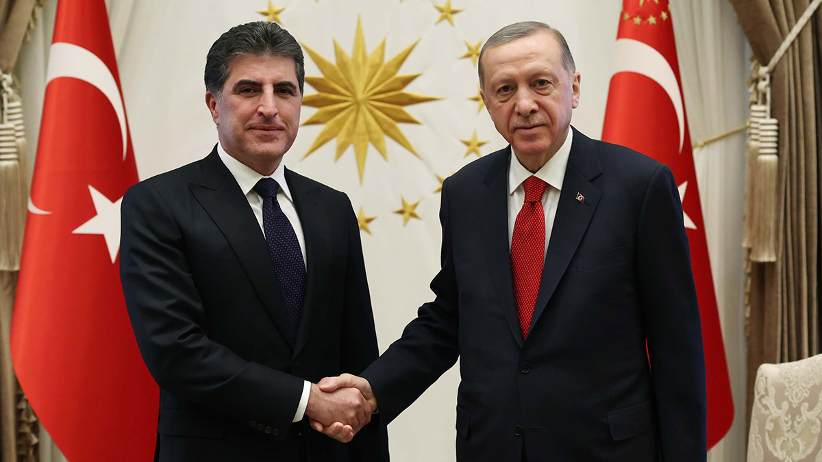 Erdoğan, IKBY Başkanı Barzani'yi kabul etti