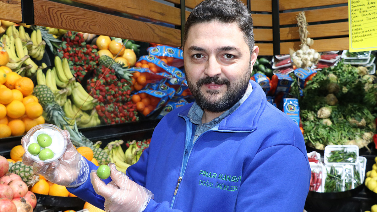 Manavlarda tane dönemi; 5 adet kiraz 125 TL