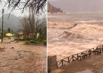 Marmaris'te sağanak ve fırtına etkili oldu