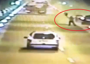 Ordu’da tünelde otomobil yangını kamerada