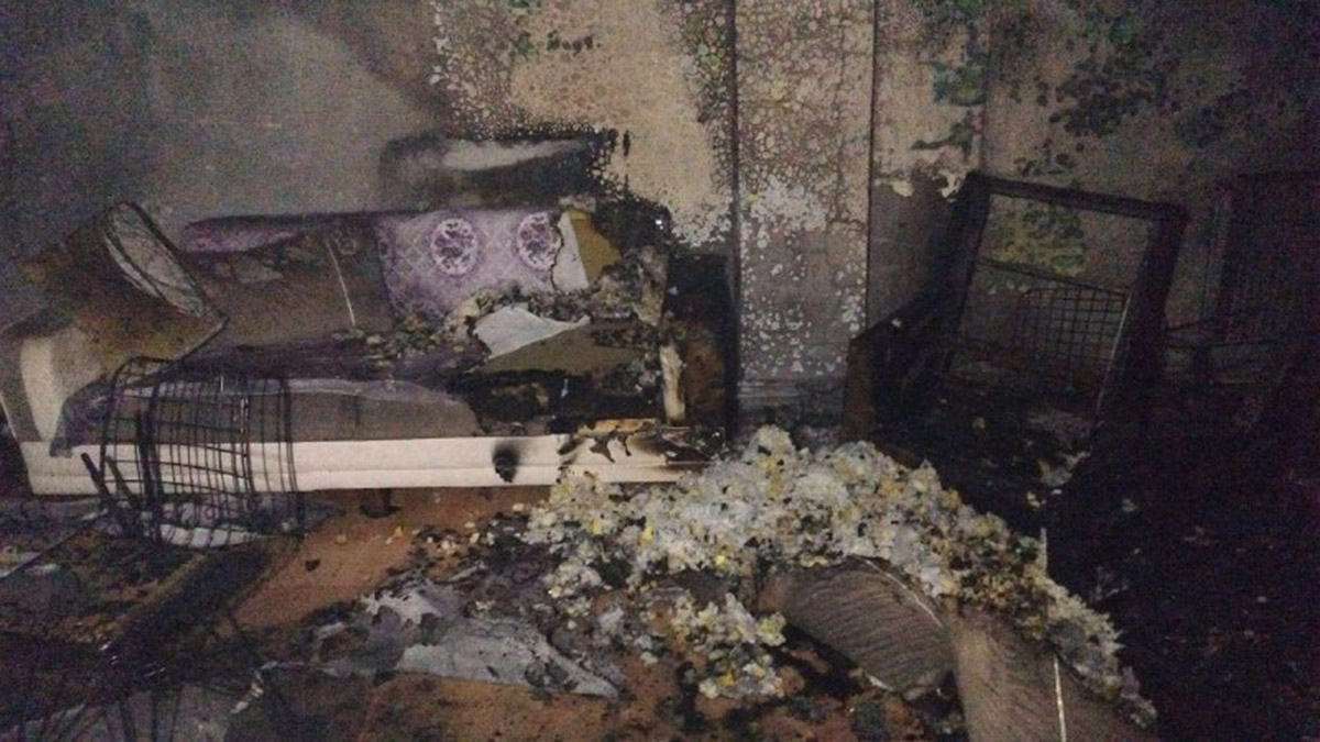 Patlama sonrası evde çıkan yangın söndürüldü