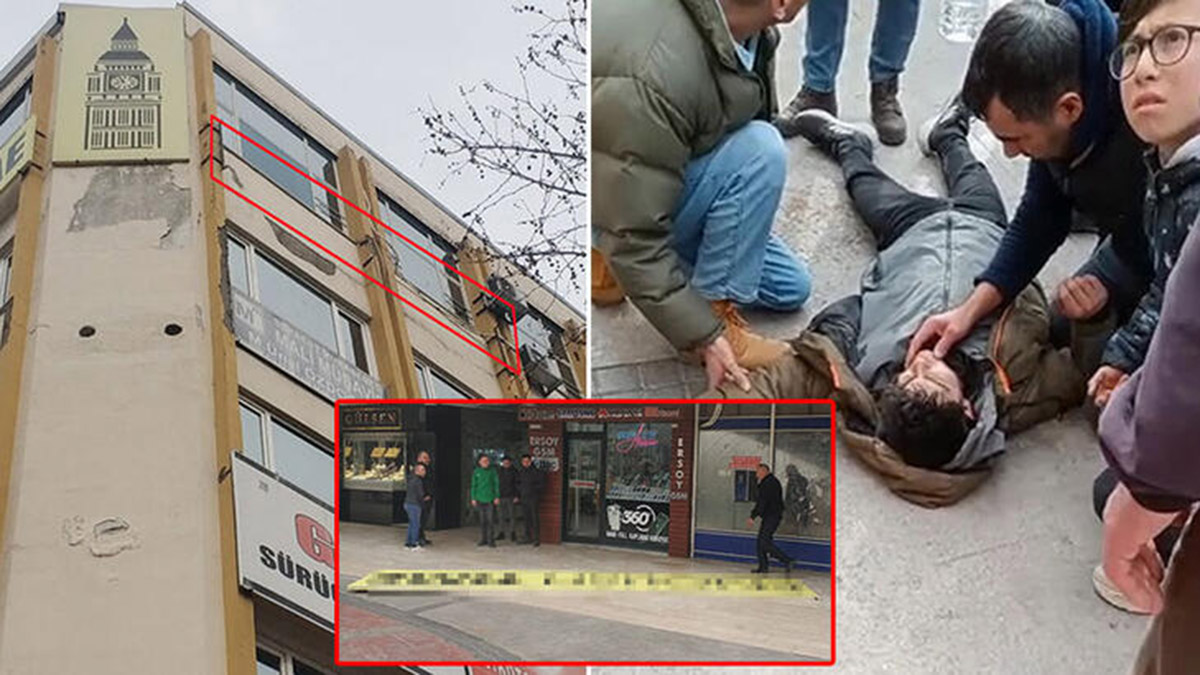 Sökülen tabelanın üzerine düştüğü yiğit yaralandı