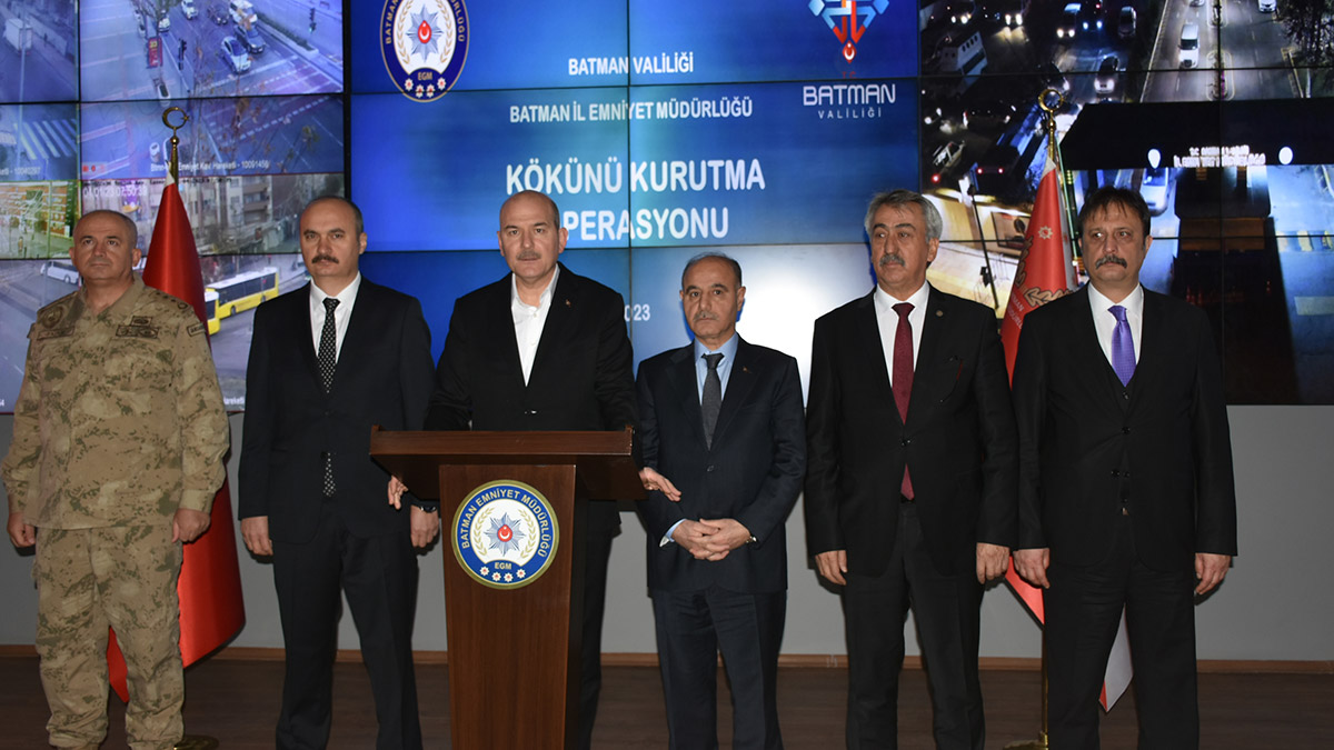 Soylu Batman'da operasyon yönetti; 101 gözaltı