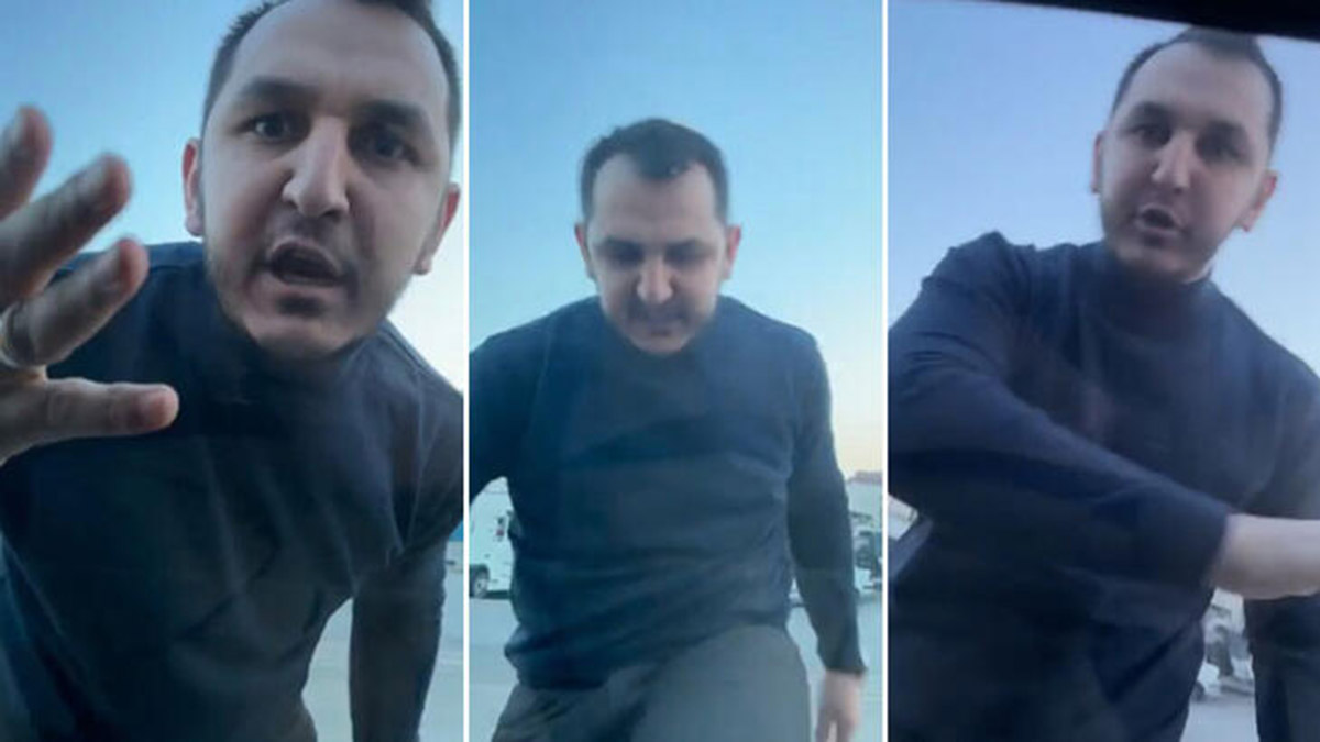 Taksici, yol vermeyen sürücüye saldırdı  