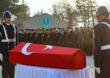 Tokat'ta kalp krizinden ölen astsubay için tören
