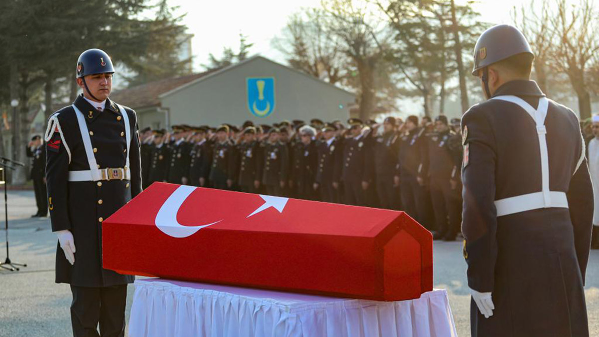 Tokat'ta kalp krizinden ölen astsubay için tören