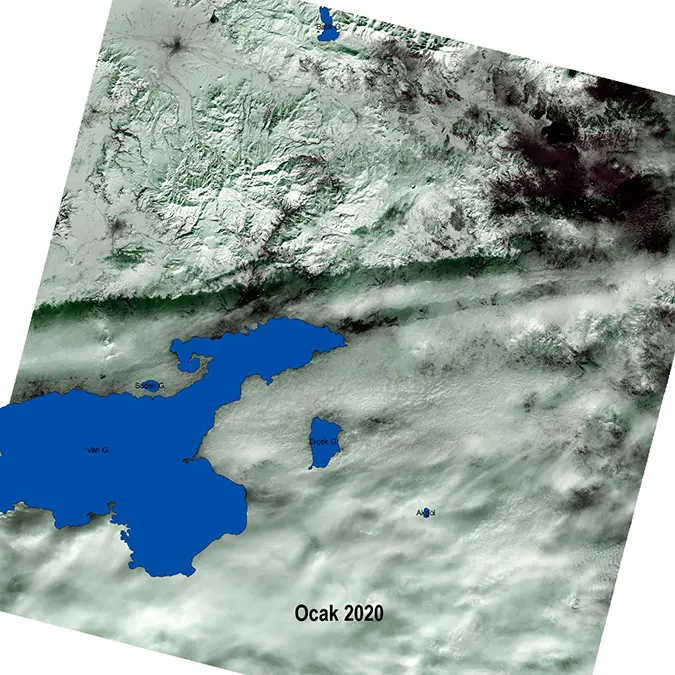 Van golu havzasinin korkutan uydu goruntusu 1 - yerel haberler - haberton