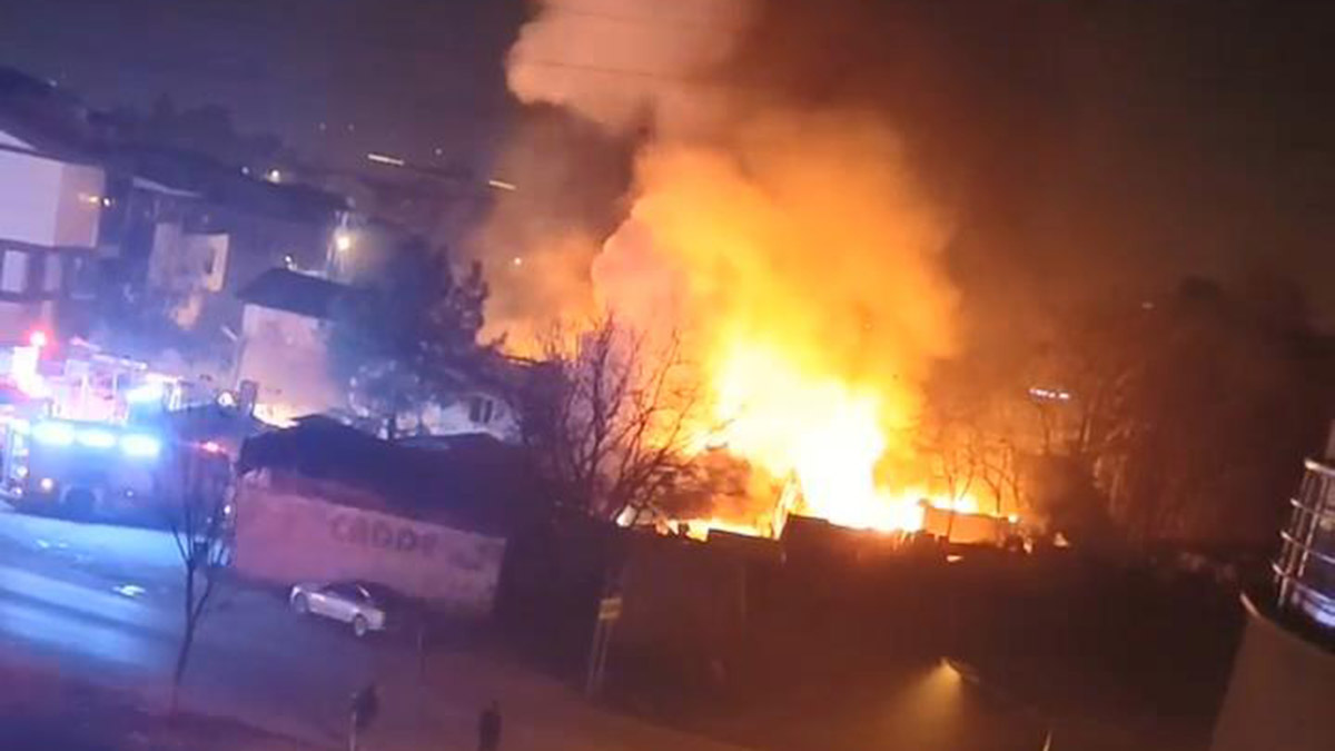 Bursa'da geri dönüşüm tesisinde yangın