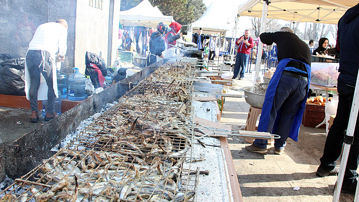 Düzce'de 3'üncü Hamsi Festivali; 4 ton hamsi dağıtıldı