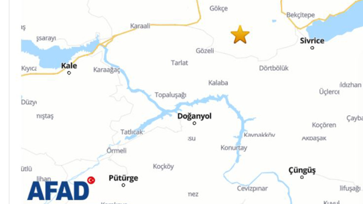 Elazığ'da 4.9 büyüklüğünde deprem