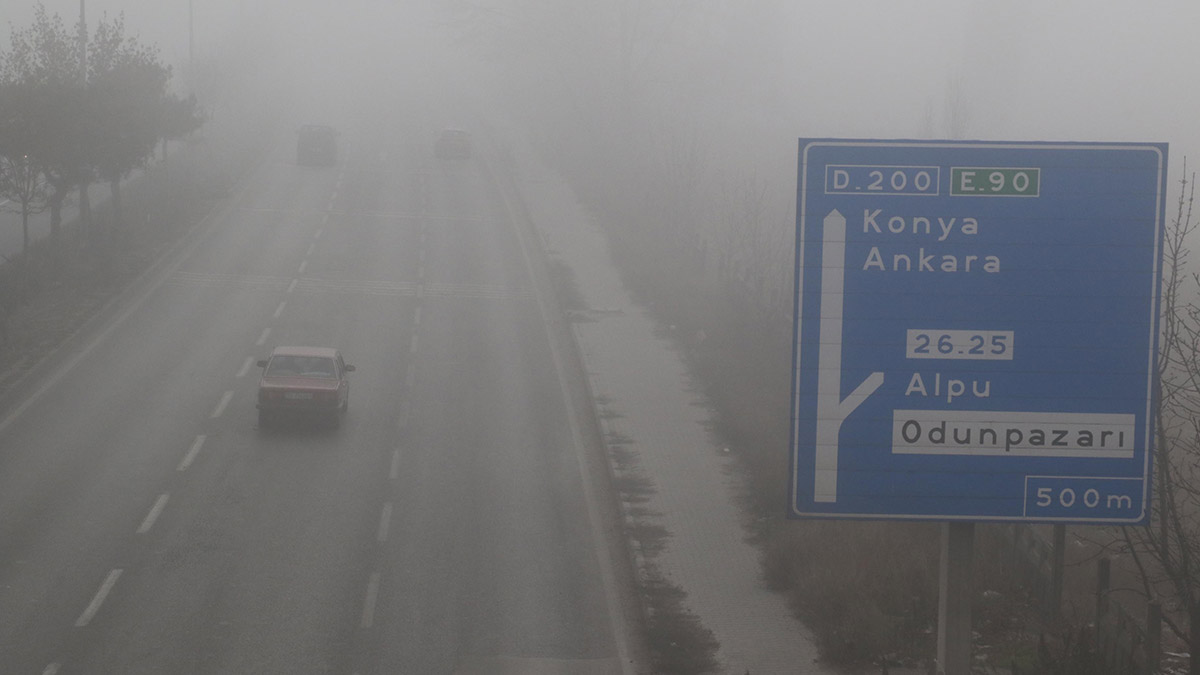 Eskişehir'de sis etkili oldu