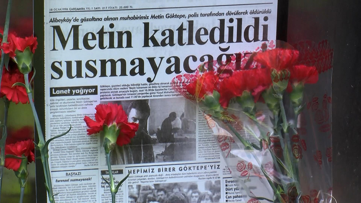 Gazeteci Metin Göktepe için anma töreni