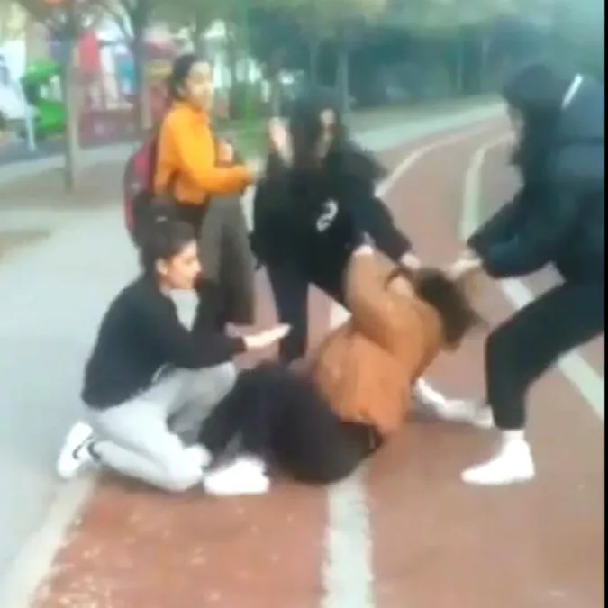 Ankara'da akran zorbalığı akran şiddetine döndü. Bir grup ortaokul öğrencisi çocuk, akranları olan başka bir ortaokul öğrencisi kız çocuğunu parkta darbetti.