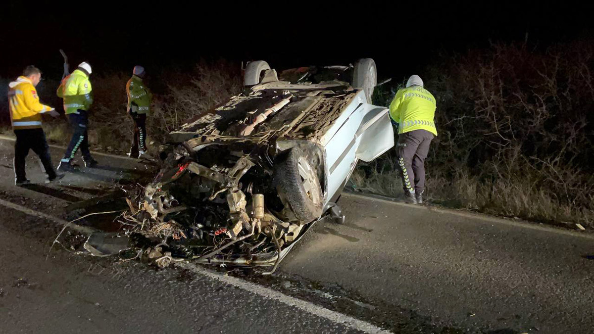 Tekirdağ'da takla atan otomobildeki sürücü öldü