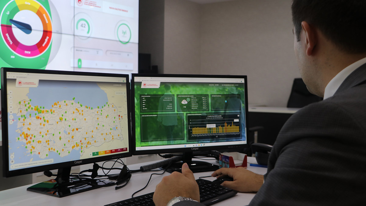 Çevre, Şehircilik ve İklim Değişikliği Bakanlığı Çevresel Etki Değerlendirmesi, İzin ve Denetim Genel Müdürlüğü Laboratuvar, Ölçüm ve İzleme Dairesi Başkanlığı'nda Türkiye'nin havası, su ve toprak kalitesi anlık olarak takip ediliyor.