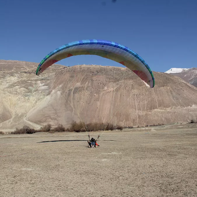 Erzincan'da yamaç paraşütü keyfi