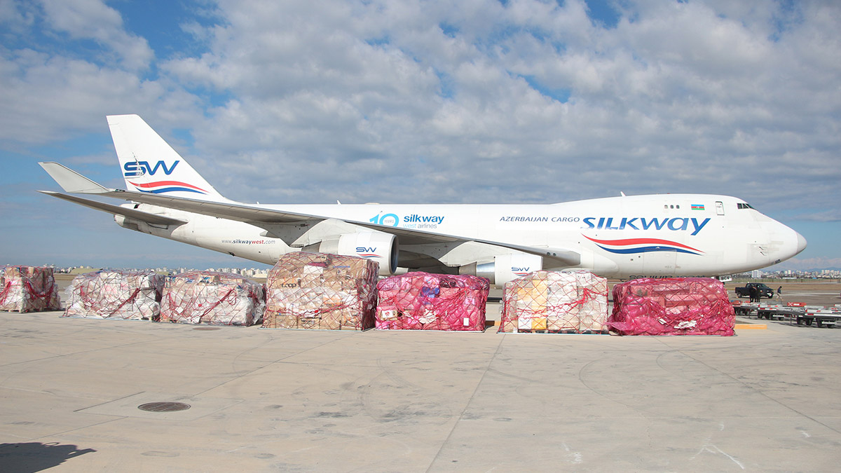 Azerbaycan kargo uçağı Adana'ya iniş yaptı