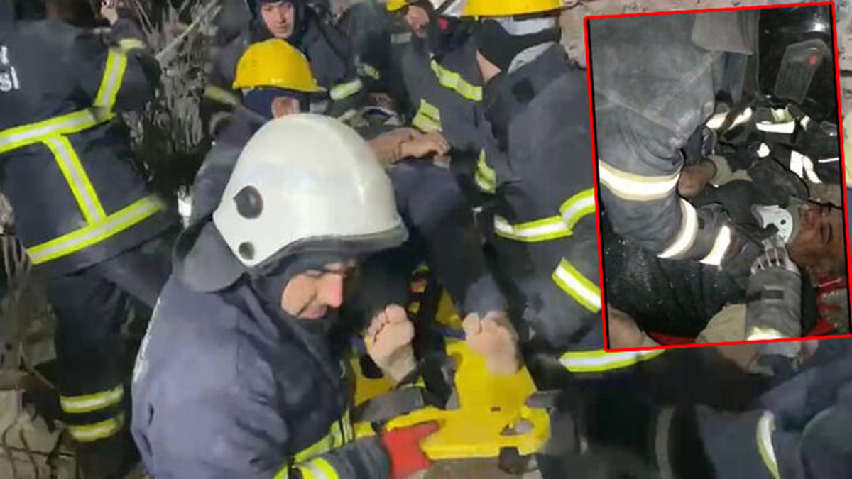 72'nci saatte 3 kişilik aile enkazdan kurtarıldı